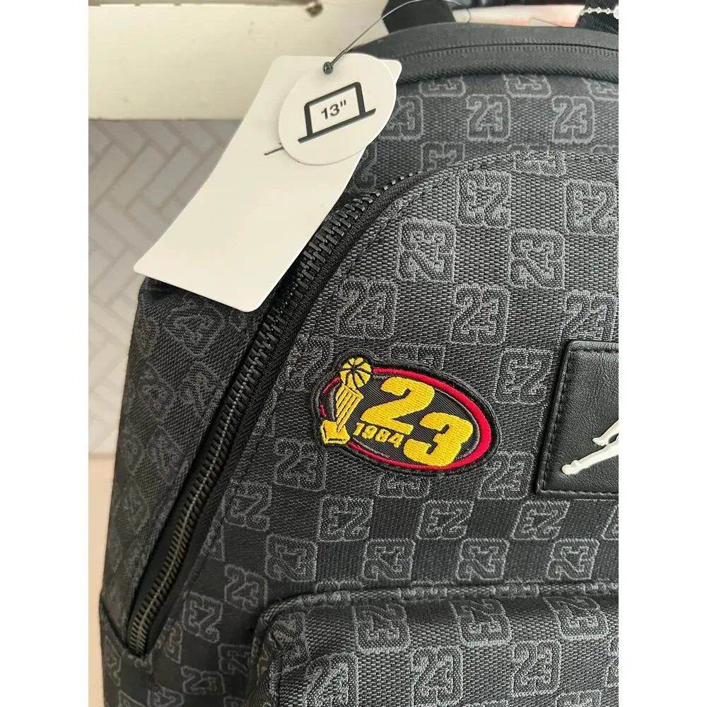 Jordan Air Monogram Backpack 20L Black Gray School Bookbag New With Tags